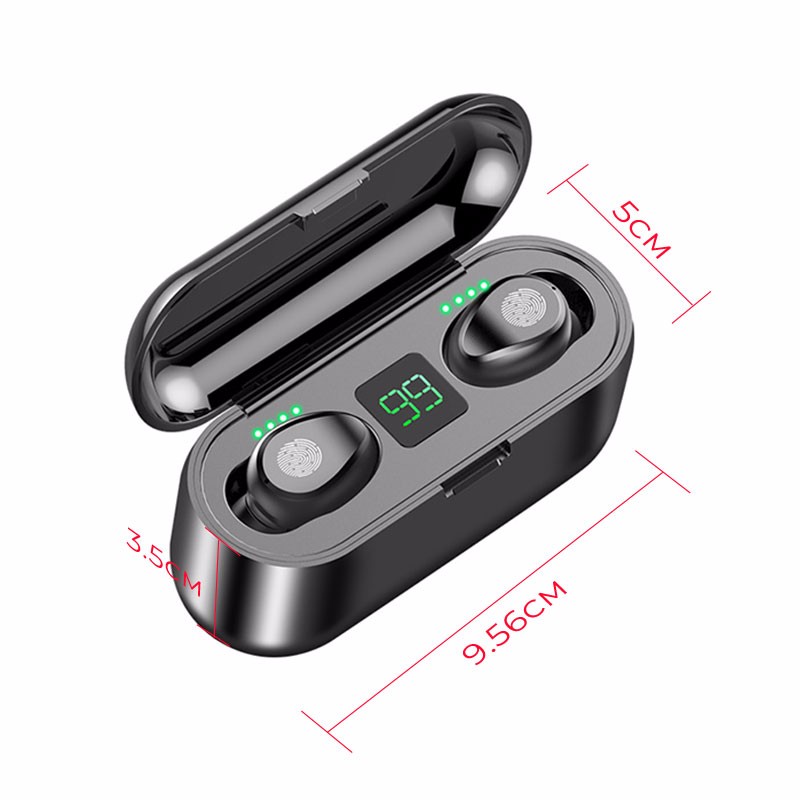 Accesorios y Gadgets  Auriculares  bluetooth In-ear TWS Touch F9 Bluetooth 5.1  Negro