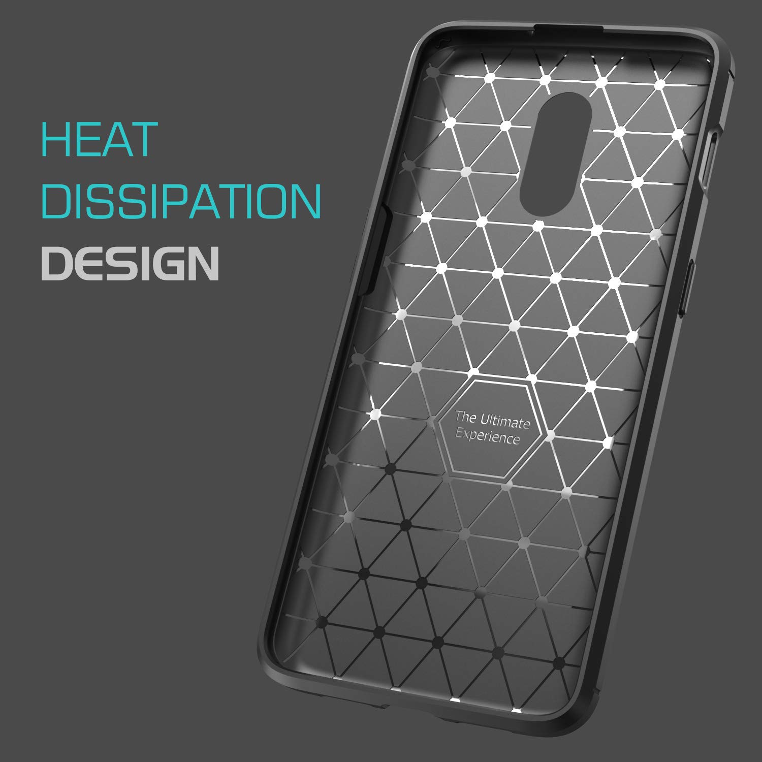 Protectores para celular  para Oneplus  6t / 7 Funda de tpu fibra de carbono Negro