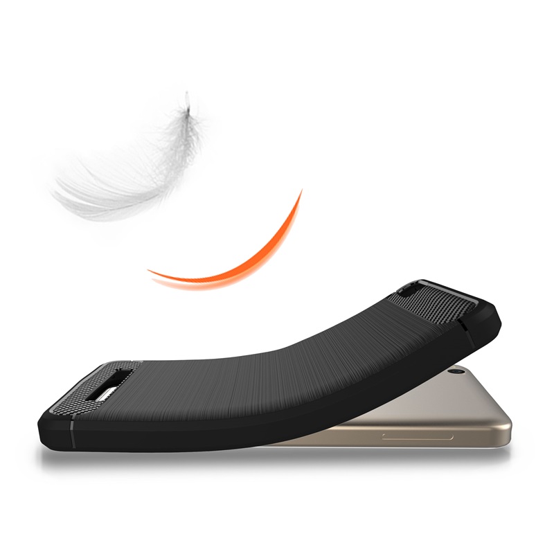 Protectores para celular  para Xiaomi  Redmi 5a Funda de tpu fibra de carbono Negro