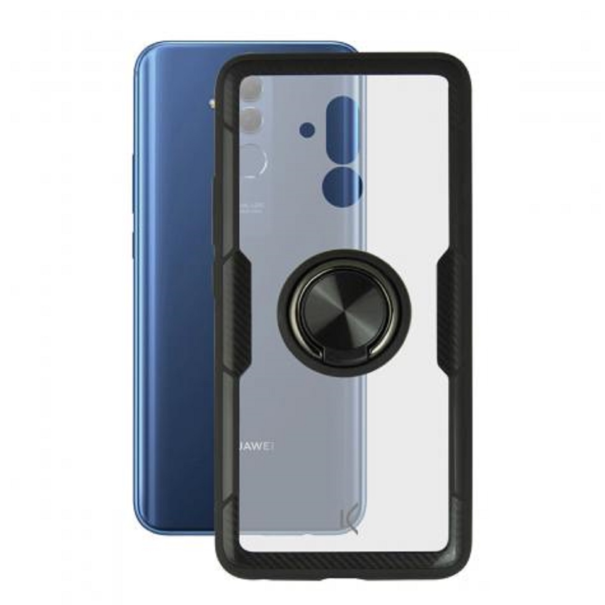 Protectores para celular  para Huawei  Mate 20 Lite Funda de acr�lico con anillo Negro