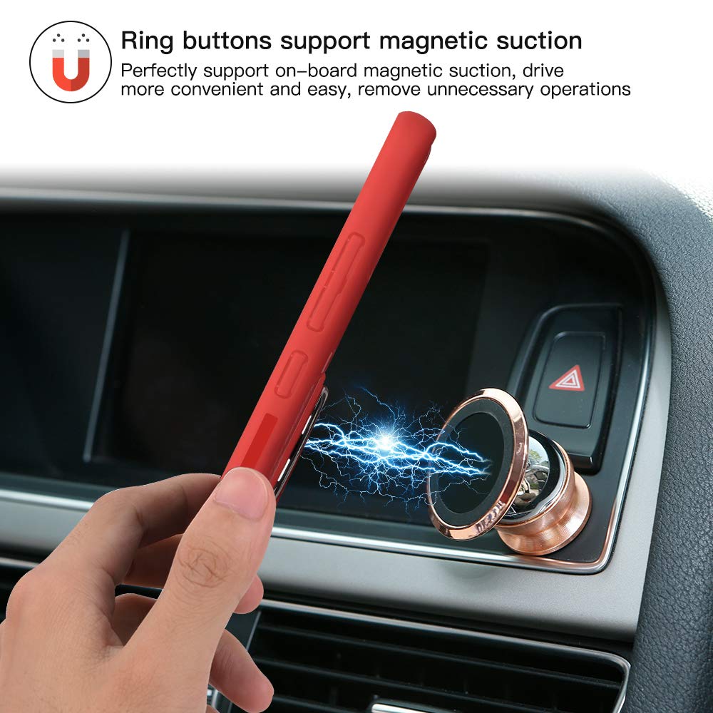 Protectores para celular  para Xiaomi  Mi 8 Funda de acr�lico con anillo Rojo