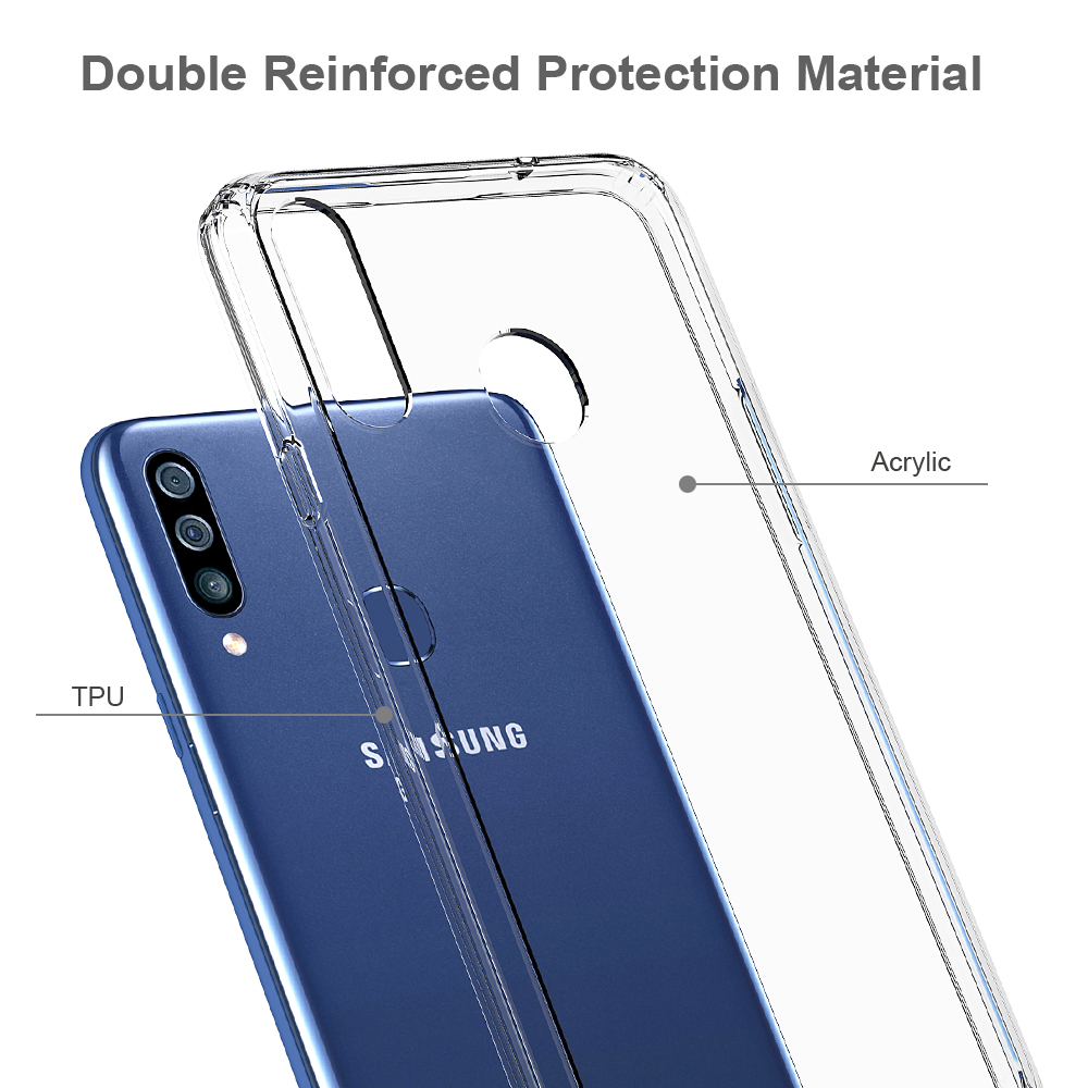 Protectores para celular  para Samsung  A20S Funda de acr�lico y tpu Transparente