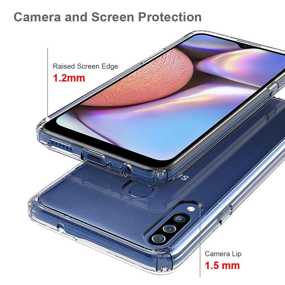 Protectores para celular  para Samsung  A20S Funda de acr�lico y tpu Transparente