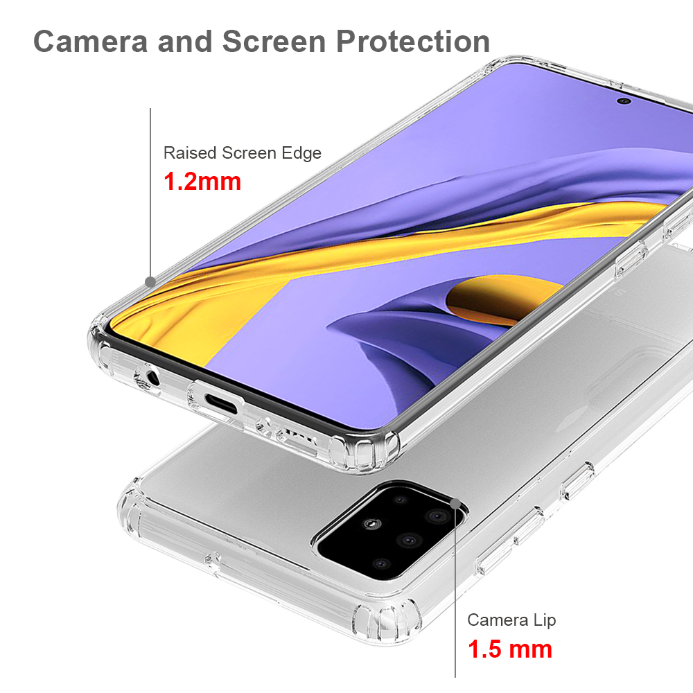 Protectores para celular  para Samsung  A51 Funda de acr�lico y tpu Transparente