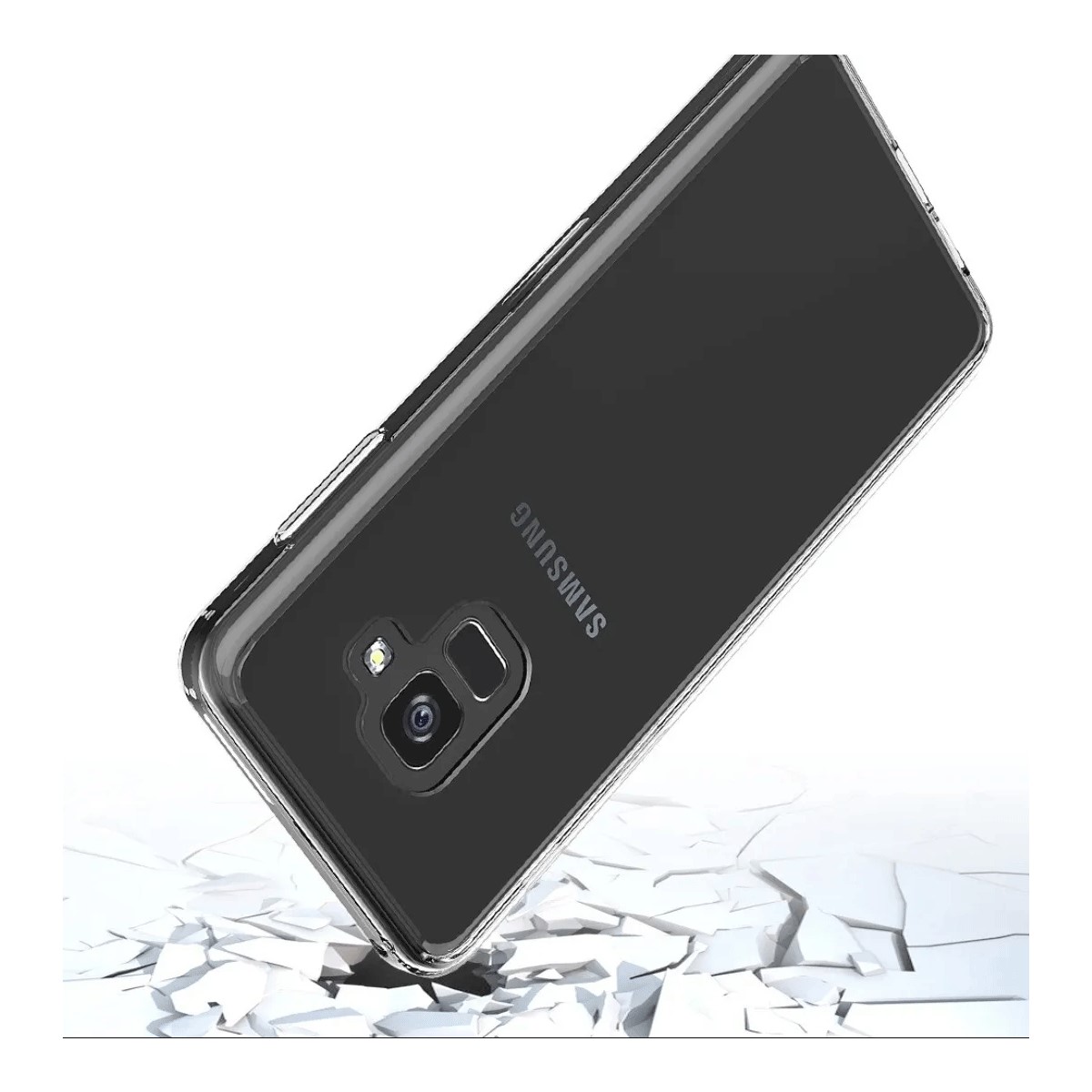 Protectores para celular  para Samsung  A8 Plus 2018 Funda de acr�lico y tpu Transparente