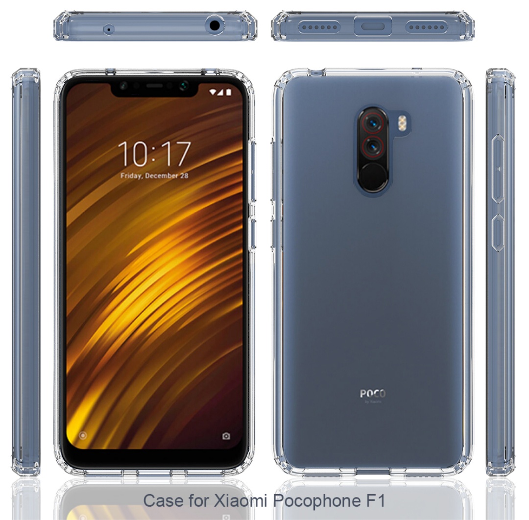 Protectores para celular  para Xiaomi  Pocophone F1 Funda de acr�lico y tpu Transparente