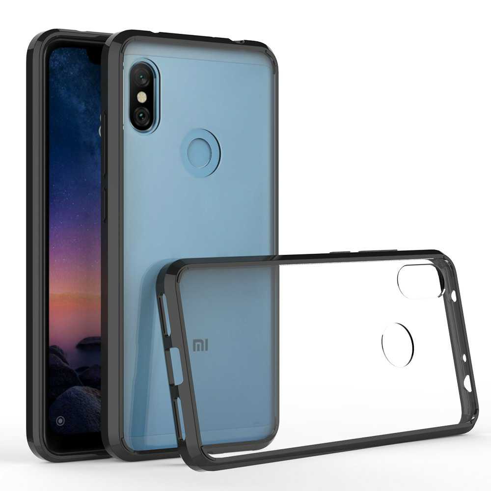 Protectores para celular  para Xiaomi  Redmi Note 6 Pro Funda de acr�lico y tpu Negro