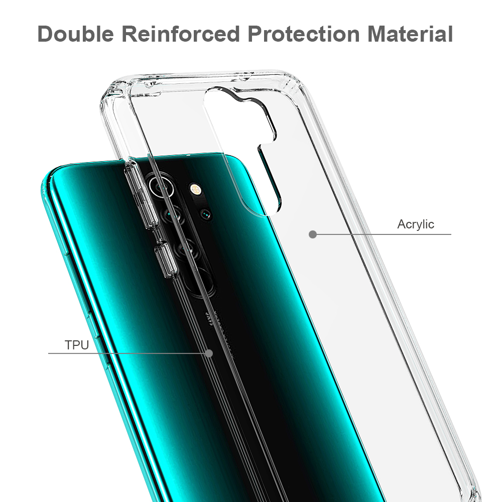 Protectores para celular  para Xiaomi  Redmi Note 8 Pro Funda de acr�lico y tpu Transparente