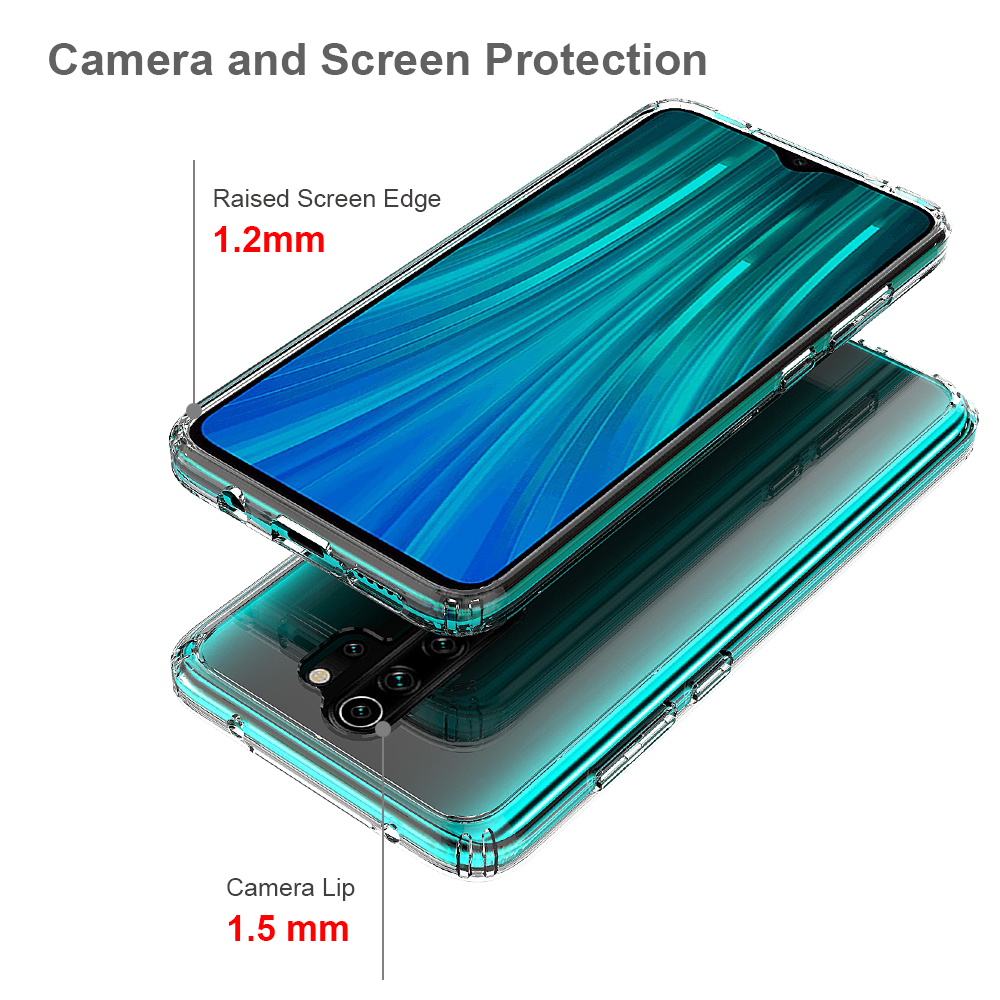 Protectores para celular  para Xiaomi  Redmi Note 8 Pro Funda de acr�lico y tpu Transparente