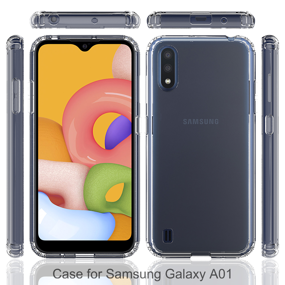 Protectores para celular  para Samsung  A01 Funda de acr�lico y tpu Transparente