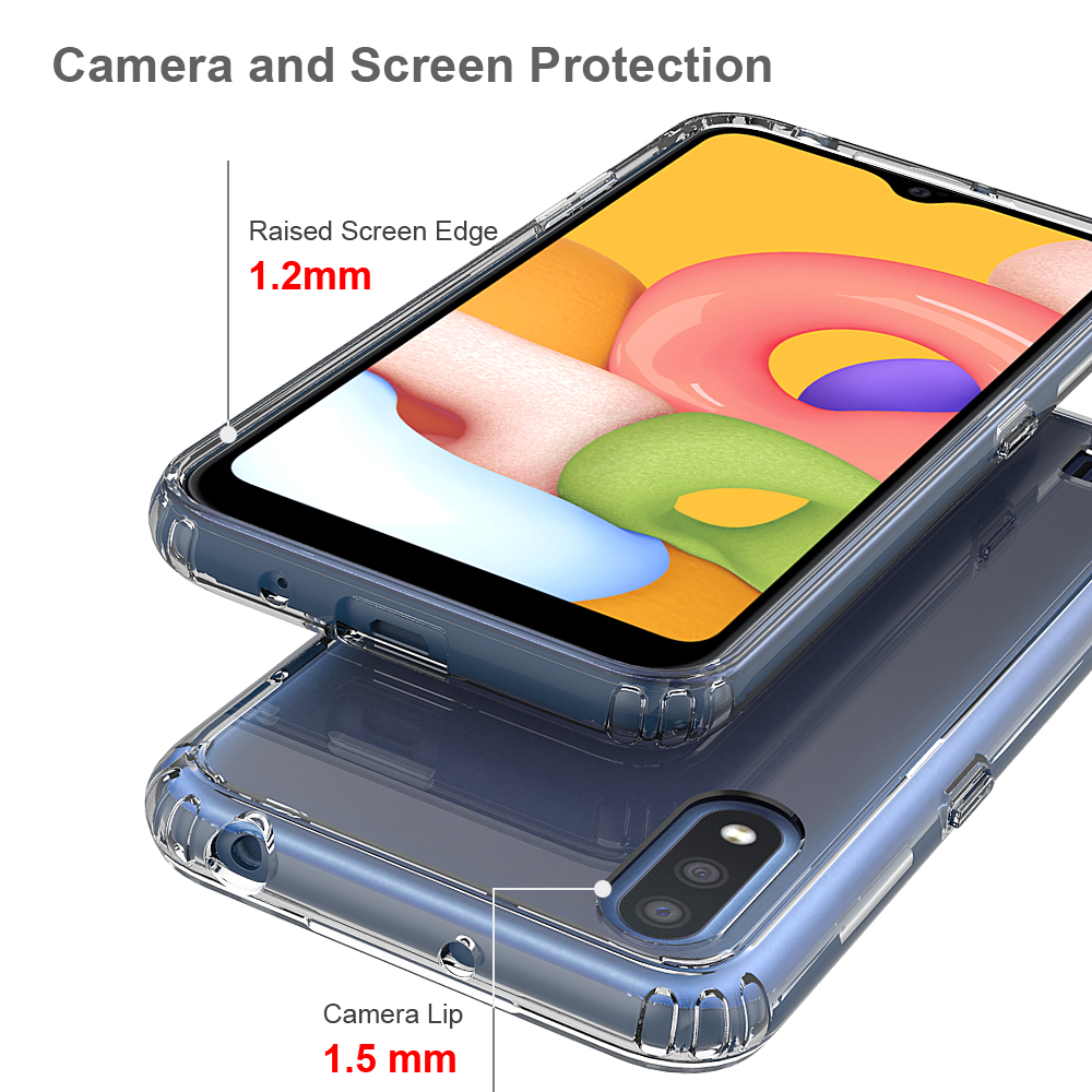 Protectores para celular  para Samsung  A01 Funda de acr�lico y tpu Transparente