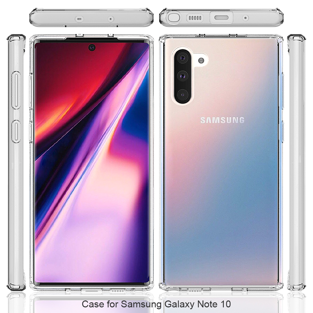 Protectores para celular  para Samsung  Note 10 Funda de acr�lico y tpu Transparente