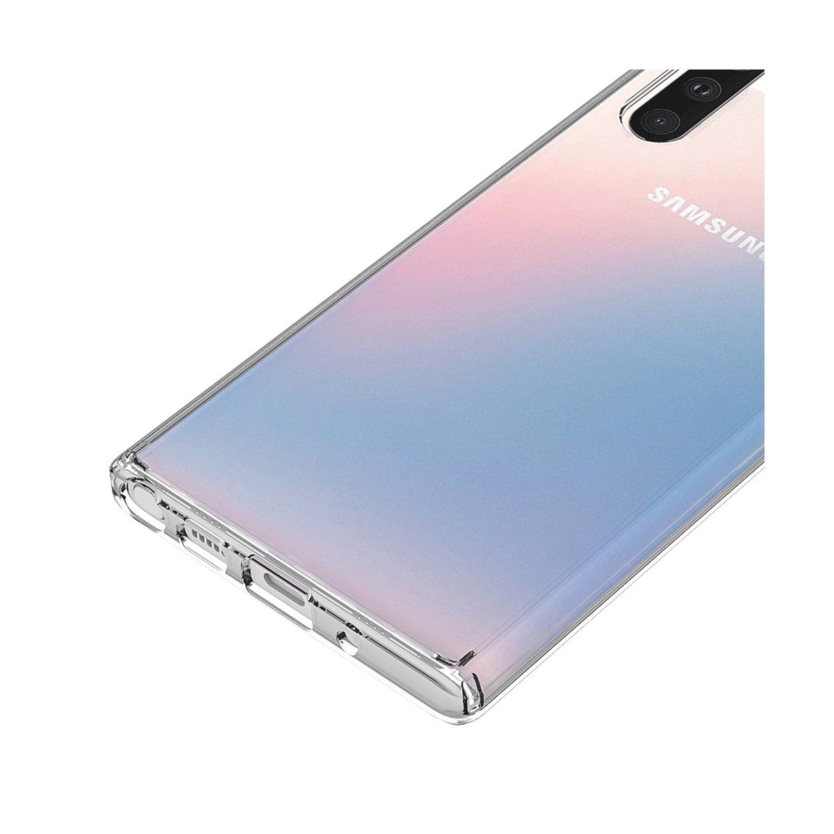 Protectores para celular  para Samsung  Note 10 Funda de acr�lico y tpu Transparente