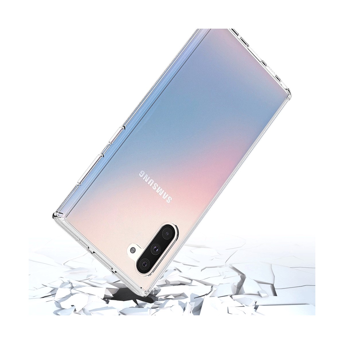 Protectores para celular  para Samsung  Note 10 Funda de acr�lico y tpu Transparente