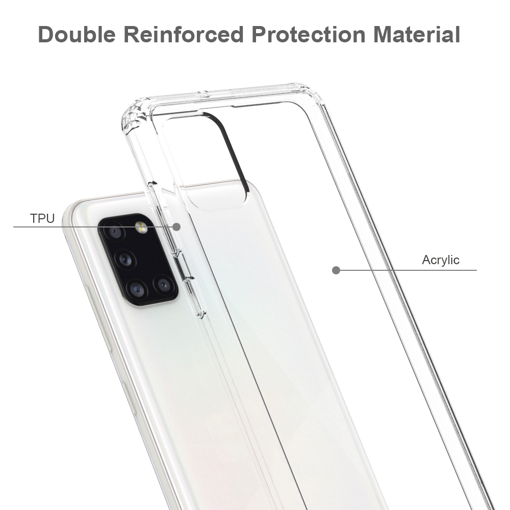 Protectores para celular  para Samsung  A31 Funda de acr�lico y tpu Transparente