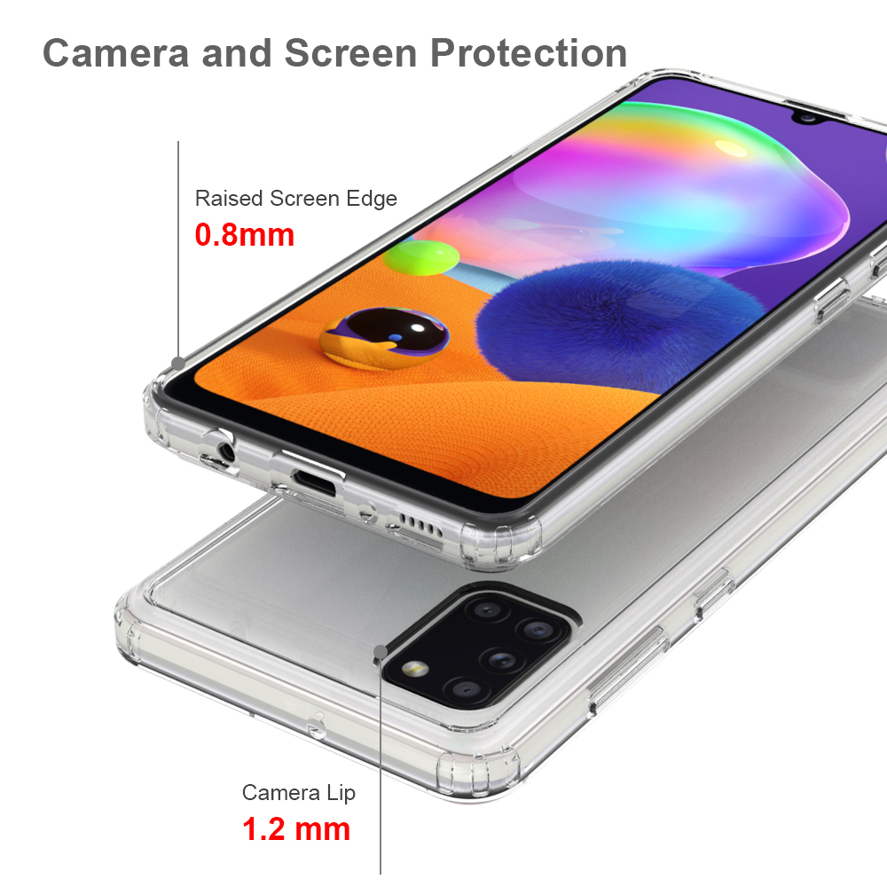 Protectores para celular  para Samsung  A31 Funda de acr�lico y tpu Transparente