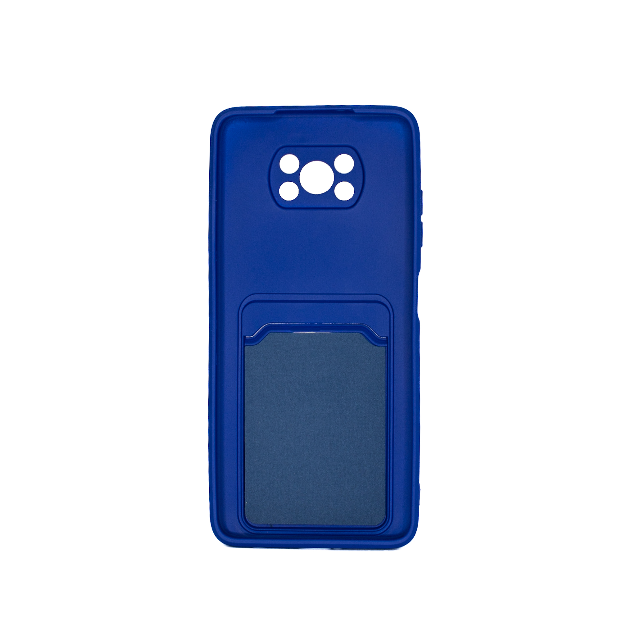 Protectores para celular  para Xiaomi  Pocophone Poco X3 NFC Funda de tpu con cubre c�mara y porta tarjeta Azul