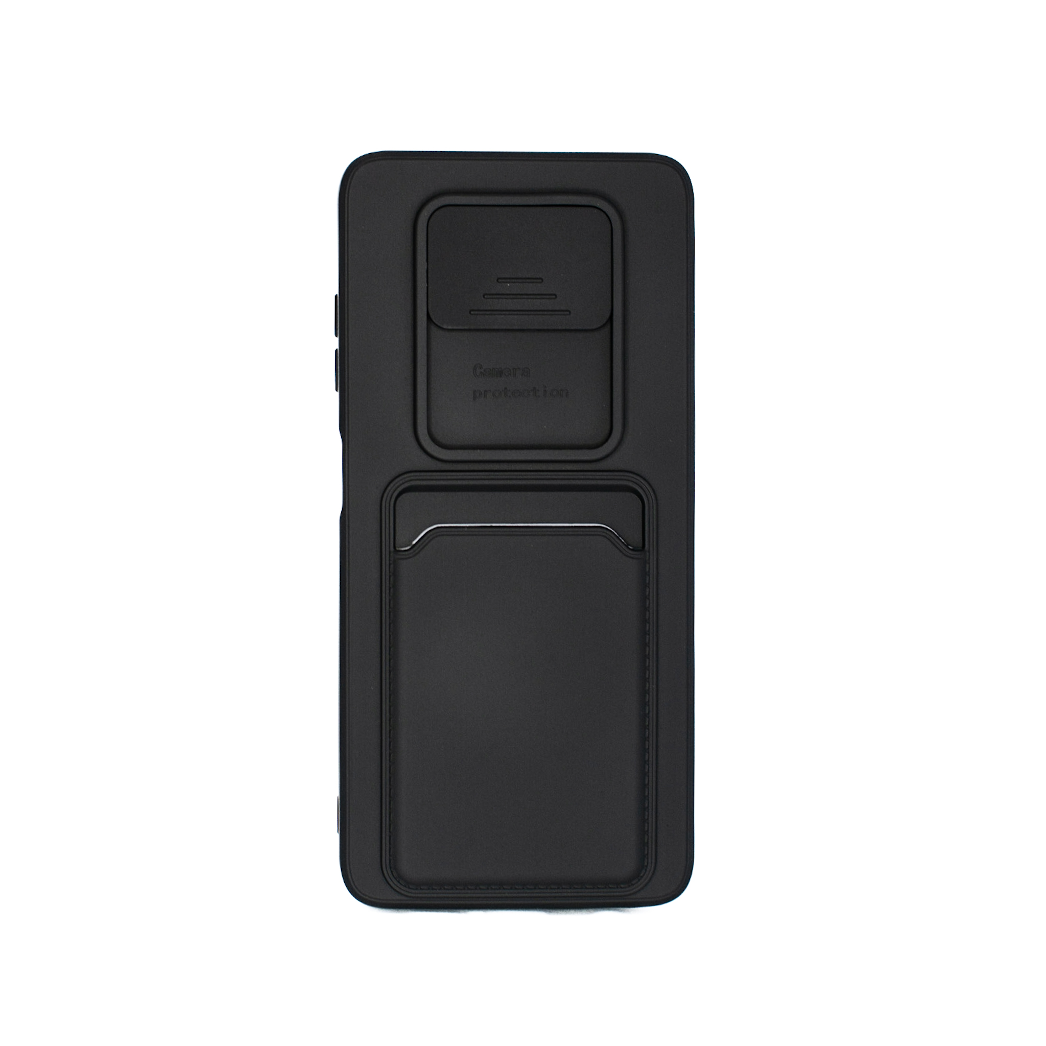 Protectores para celular  para Xiaomi  Pocophone Poco X3 NFC Funda de tpu con cubre c�mara y porta tarjeta Negro