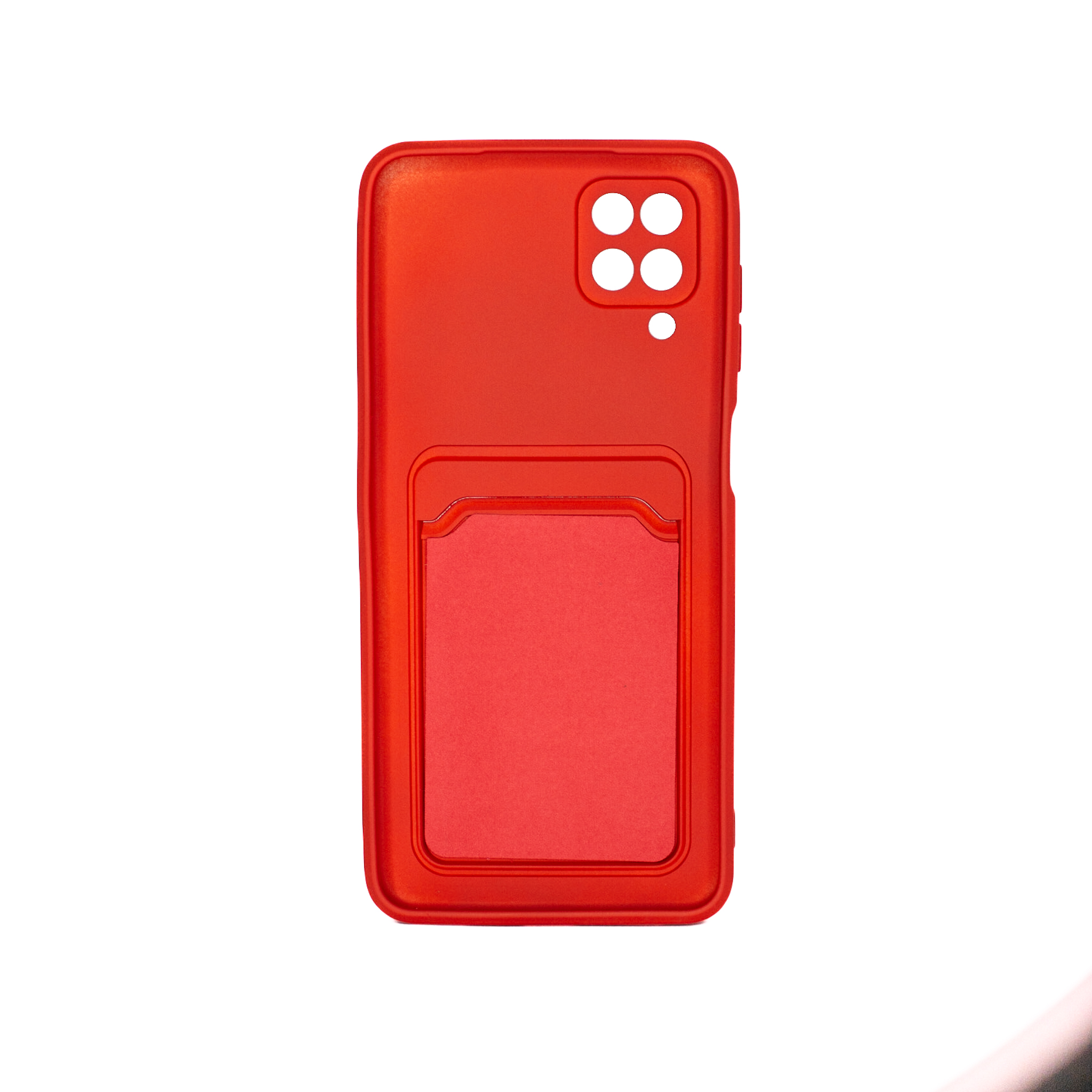 Protectores para celular  para Samsung  A12 / M12 Funda de tpu con cubre c�mara y porta tarjeta Rojo
