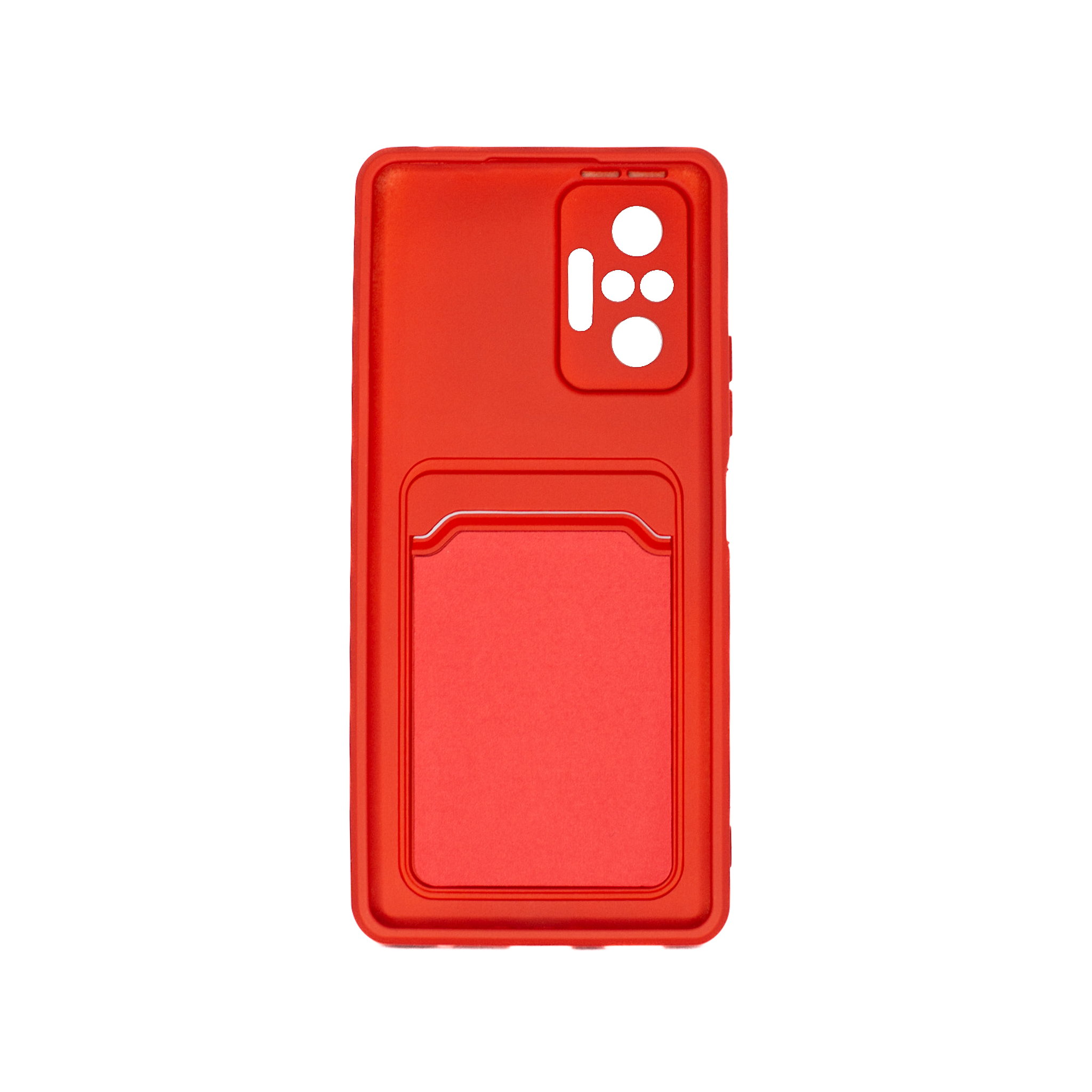 Protectores para celular  para Xiaomi  Redmi Note 10 Pro / 10 Pro Max Funda de tpu con cubre c�mara y porta tarjeta Rojo