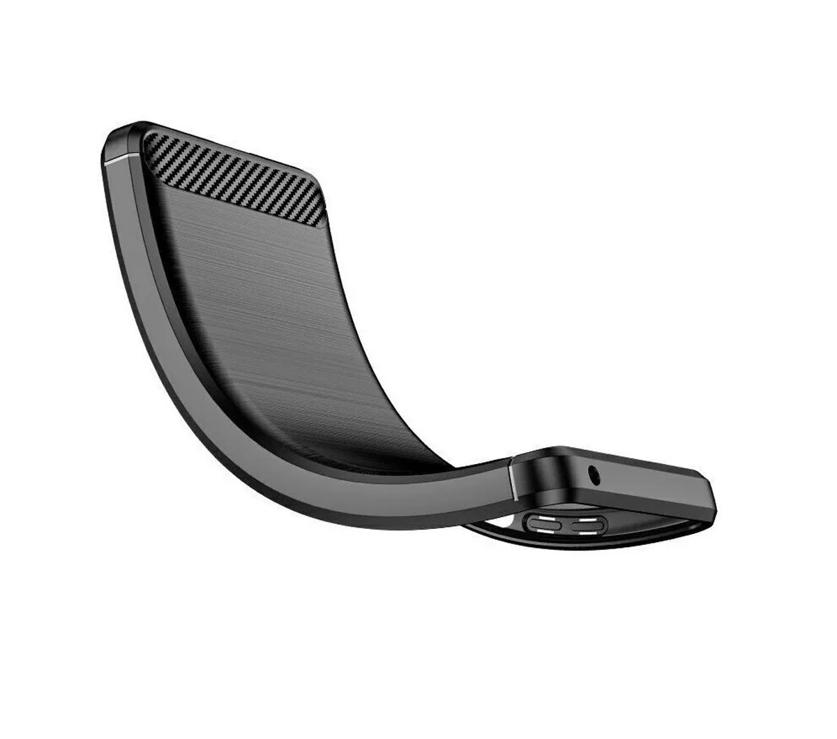 Protectores para celular  para Motorola  Moto G200 5G Funda de tpu fibra de carbono Negro