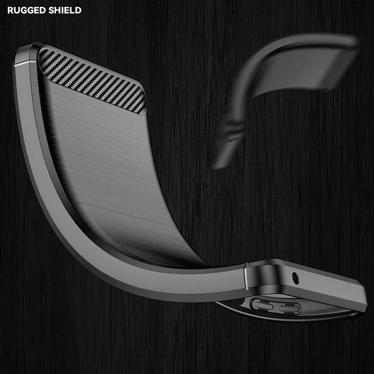 Protectores para celular  para Motorola  Moto Edge 30 Pro Funda de tpu fibra de carbono Negro