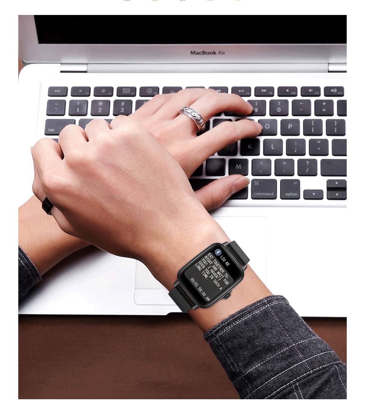 Accesorios y Gadgets  Reloj smartwatch P28 Negro