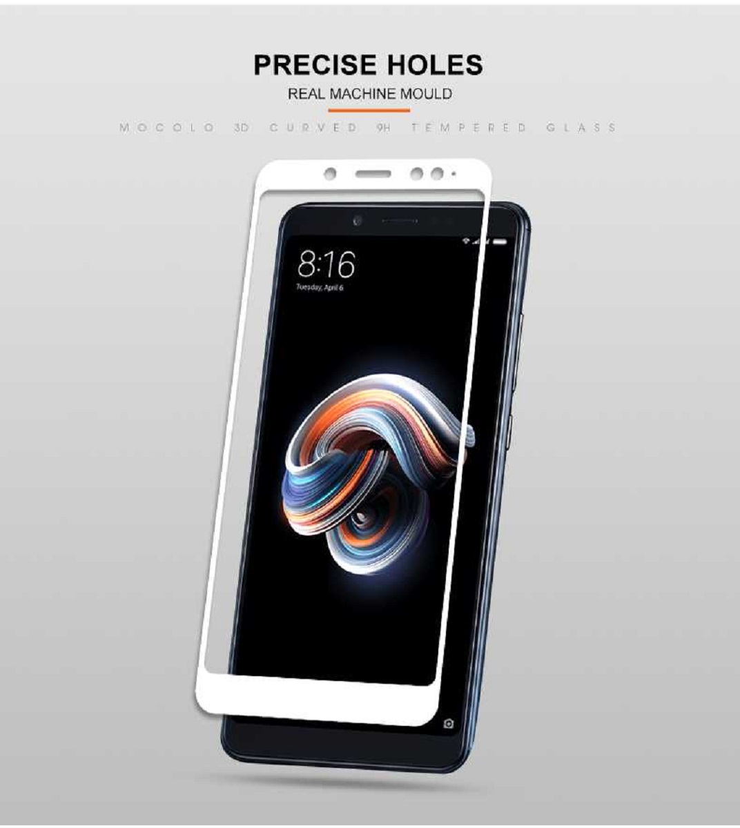 Protectores para celular  para Xiaomi  Redmi Note 5 Pro Templado pantalla full cover Blanco