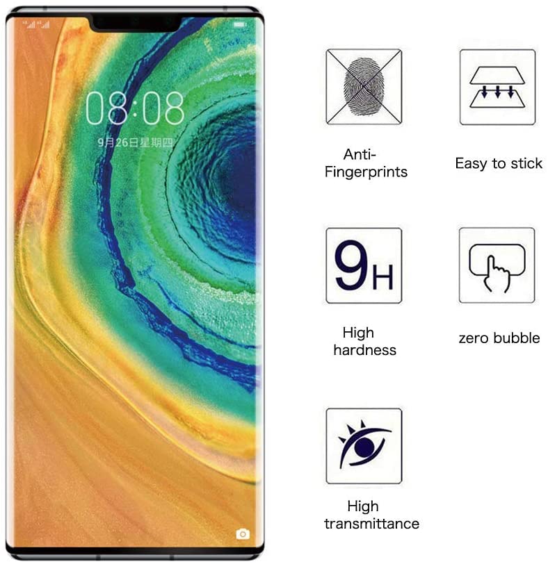 Protectores para celular  para Huawei  Mate 30 Pro Templado pantalla curvo 5D Negro