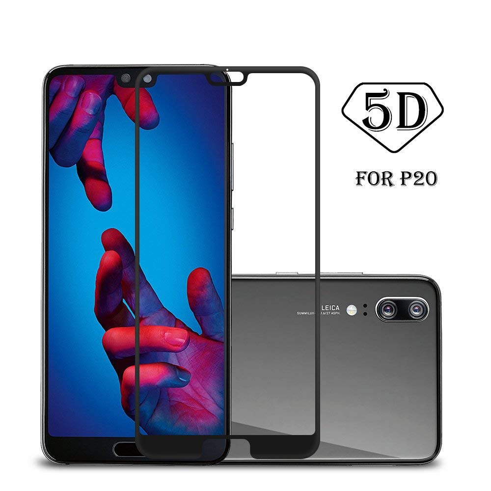 Protectores para celular  para Huawei  P20 Templado pantalla full cover Negro