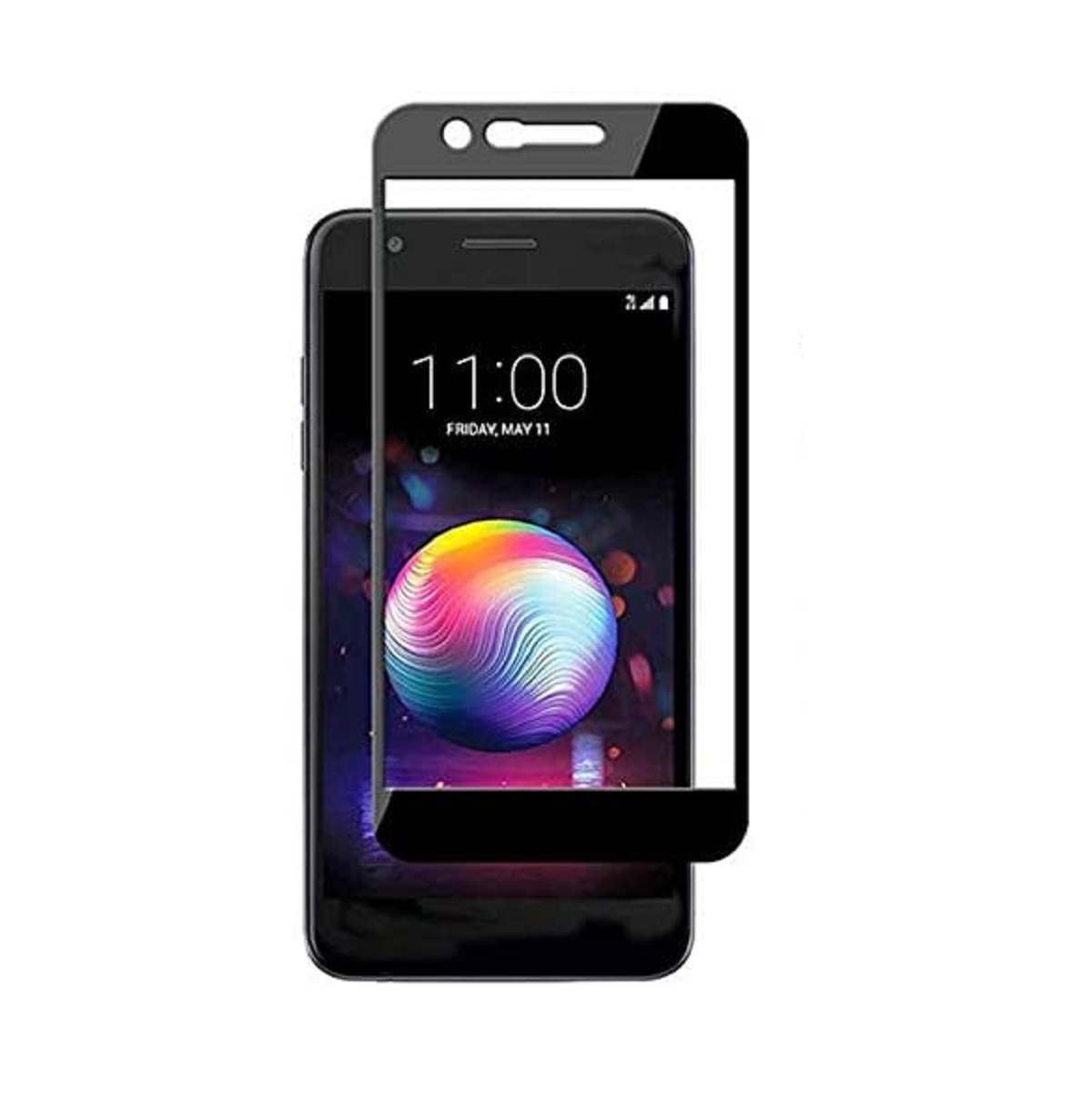 Protectores para celular  para Lg  K11 Plus Templado pantalla full cover Negro
