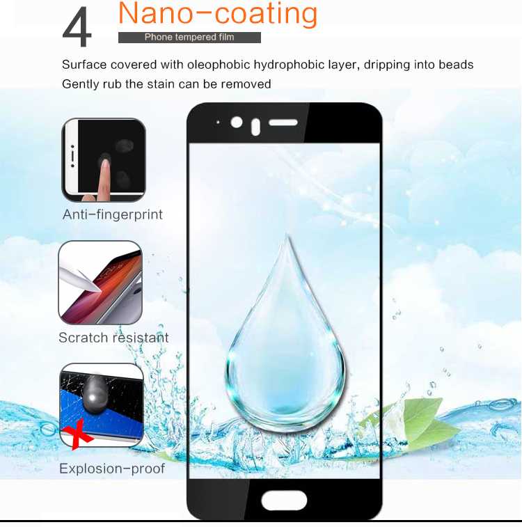 Protectores para celular  para Huawei  P10 Templado pantalla full cover Negro