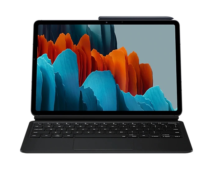 Protectores para Tablet  para Samsung  Galaxy Tab S7 (Sm-T870) Funda Teclado Keyboard Book Cover EF-DT870BBSGES Negro