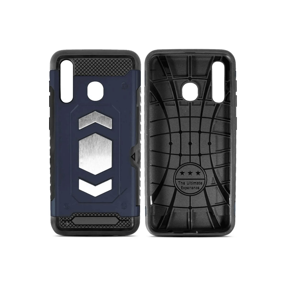 Protectores para celular  para Samsung  A30 Funda reforzada con porta tarjeta Azul