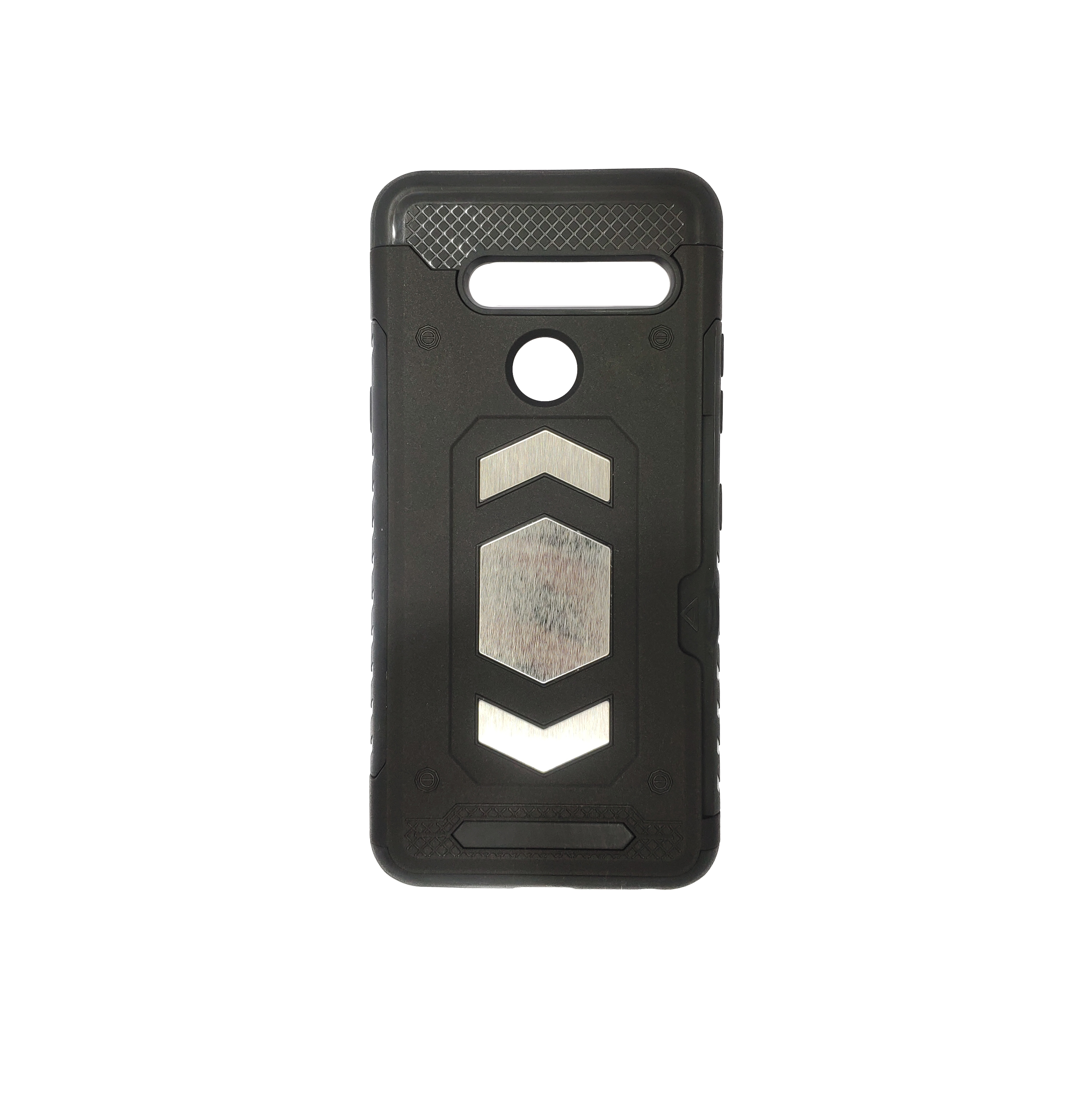 Protectores para celular  para Lg  V50 Funda reforzada con porta tarjeta Negro