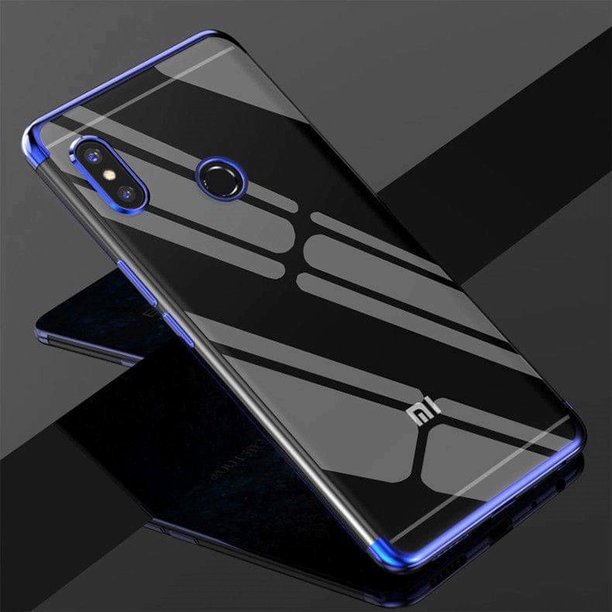 Protectores para celular  para Xiaomi  Mi 8 Se Funda de tpu borde electro Azul