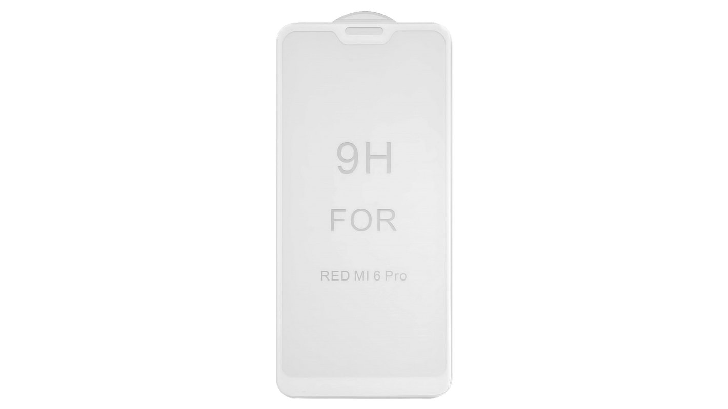 Protectores para celular  para Xiaomi  MI A2 Lite / Redmi 6 Pro Templado pantalla full cover Blanco