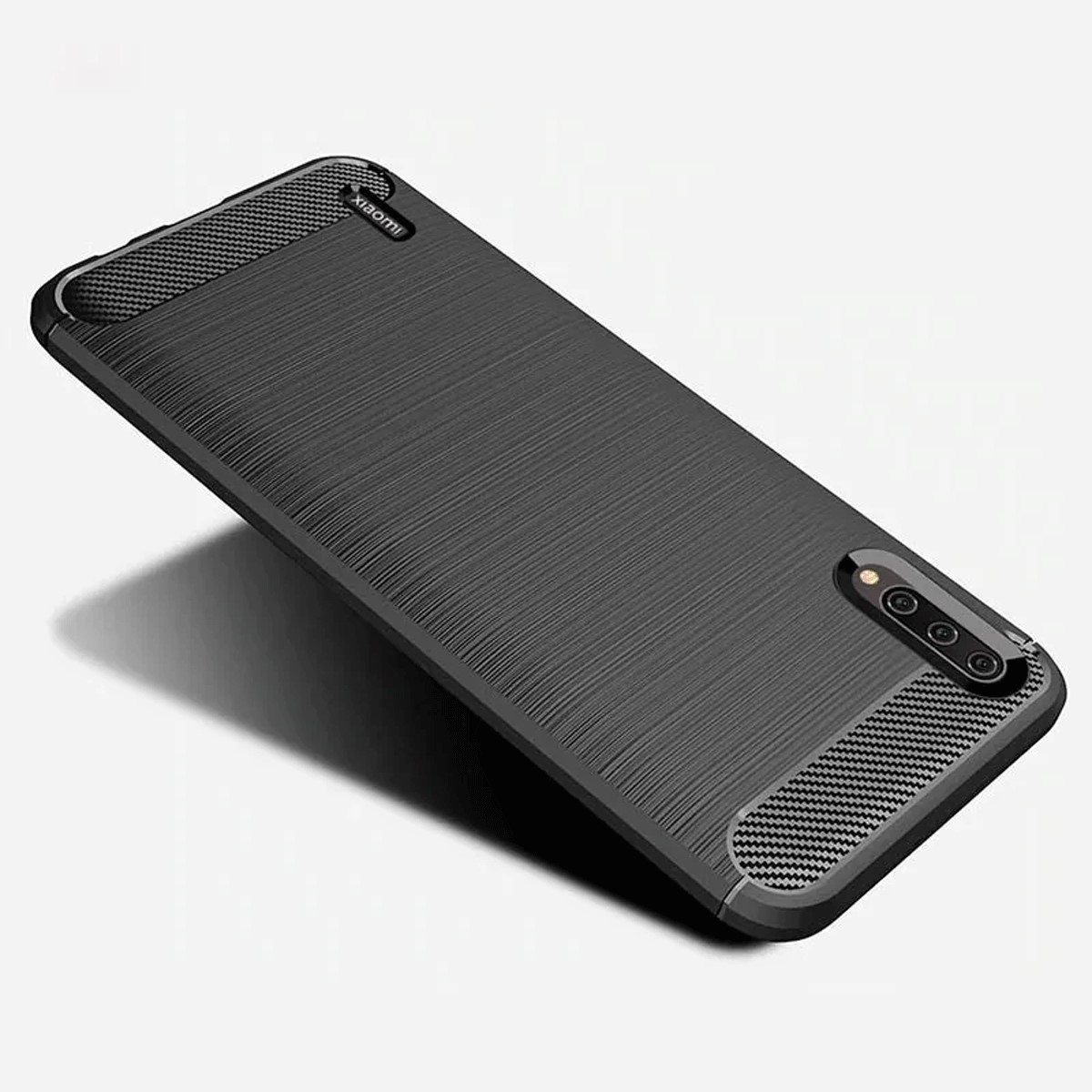 Protectores para celular  para Xiaomi  MI 9 Lite Funda de tpu fibra de carbono Negro