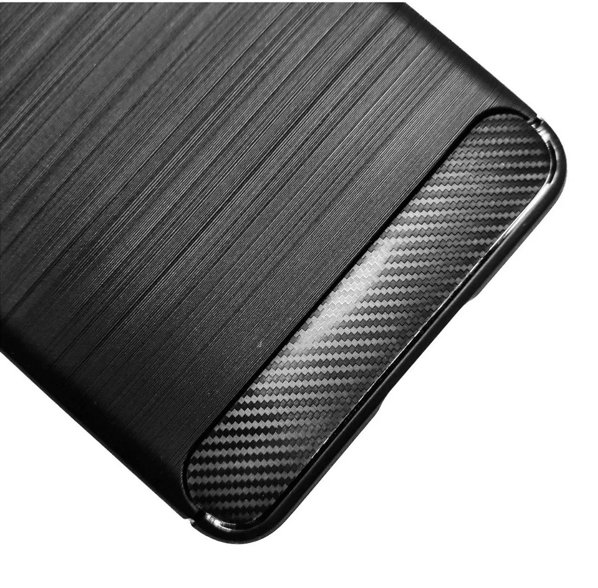 Protectores para celular  para Motorola  Moto G60s Funda de tpu fibra de carbono Negro