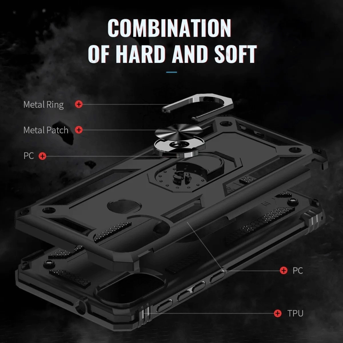 Protectores para celular  para Motorola  Moto E20 anillo v2 Negro