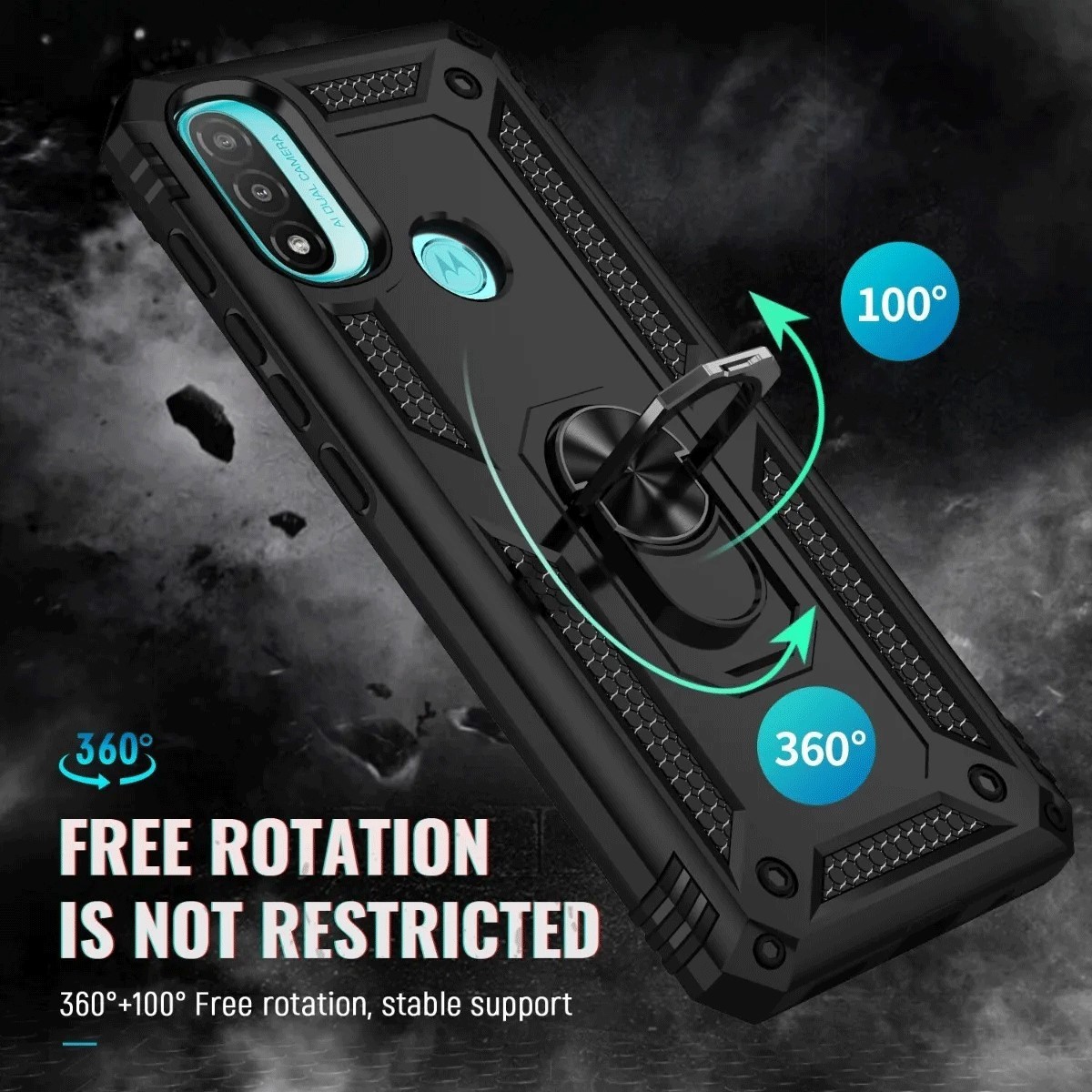 Protectores para celular  para Motorola  Moto E20 anillo v2 Negro