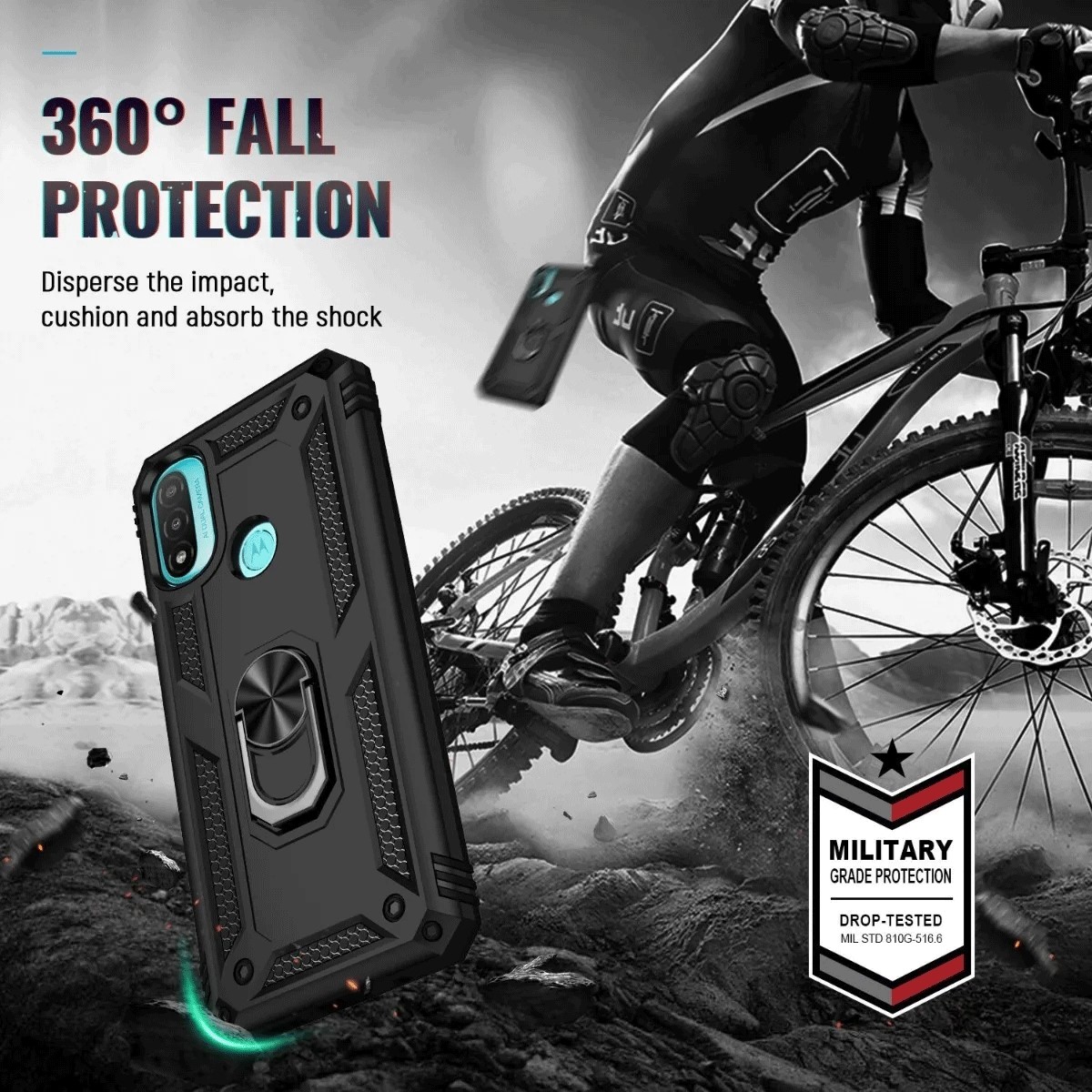 Protectores para celular  para Motorola  Moto E20 anillo v2 Negro