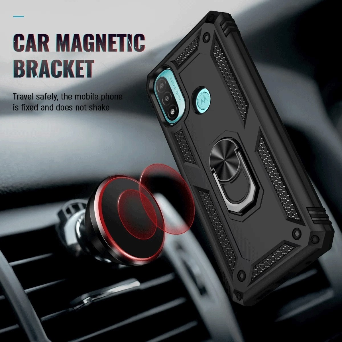 Protectores para celular  para Motorola  Moto E20 anillo v2 Negro