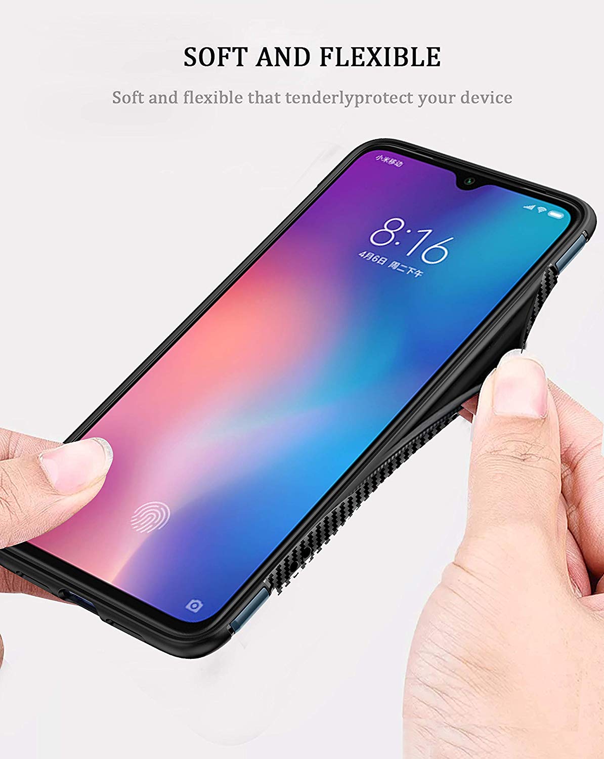 Protectores para celular  para Xiaomi  Mi 9 Funda reforzada con anillo v1 Azul