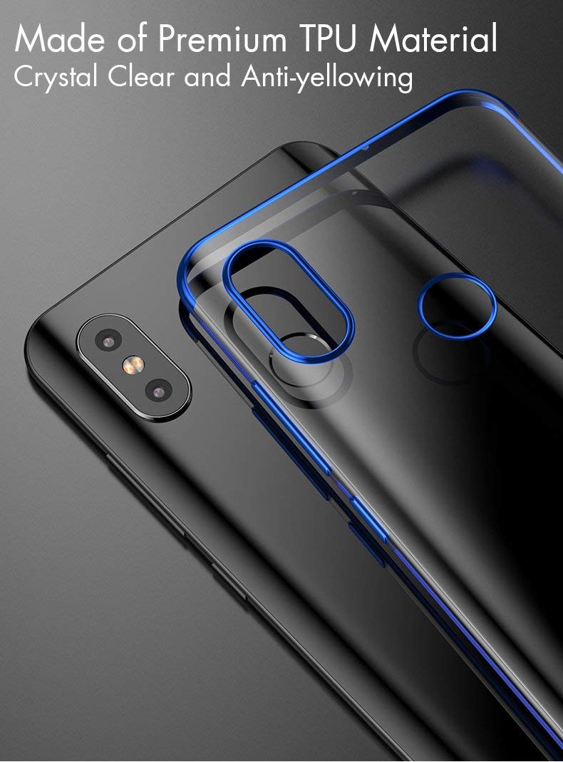 Protectores para celular  para Xiaomi  Mi 8 Funda de tpu borde electro Azul