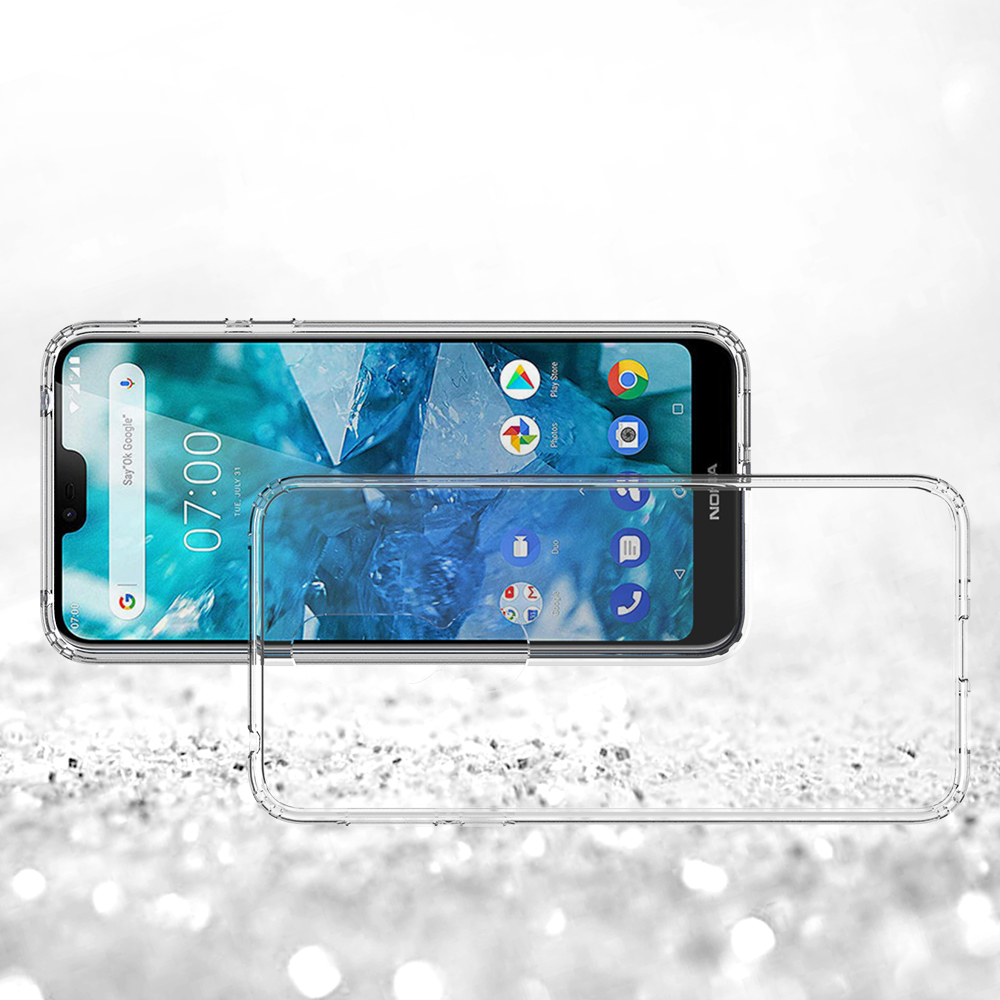 Protectores para celular  para Nokia  7.1 Funda de acr�lico y tpu Transparente