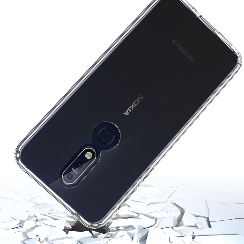 Protectores para celular  para Nokia  7.1 Funda de acr�lico y tpu Transparente