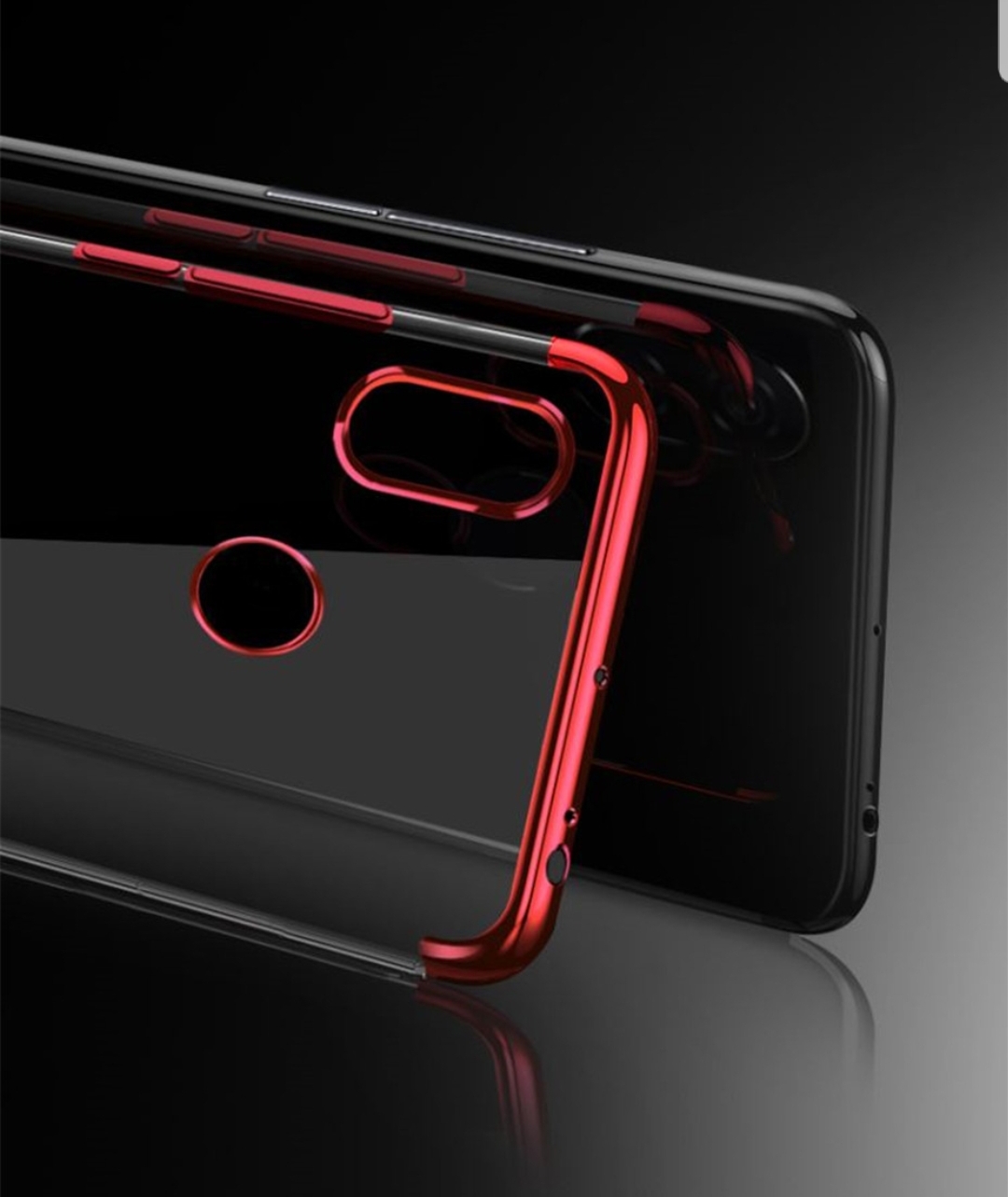 Protectores para celular  para Xiaomi  Mi Max 3 Funda de tpu borde electro Rojo