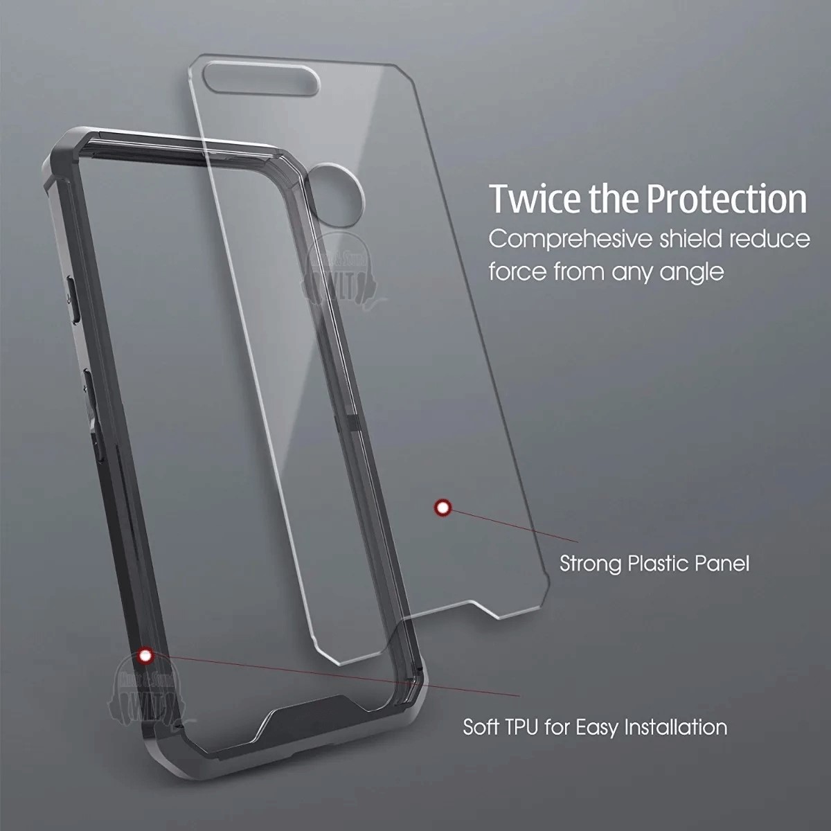 Protectores para celular  para Google  Pixel XL Funda de acr�lico con esquinas ref Negro