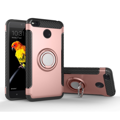 Protectores para celular  para Xiaomi  Redmi 4x Funda reforzada con anillo v1 Rosa